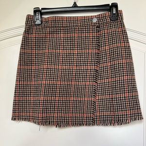 Urban Outfitters Plaid Skirt with Button Detail